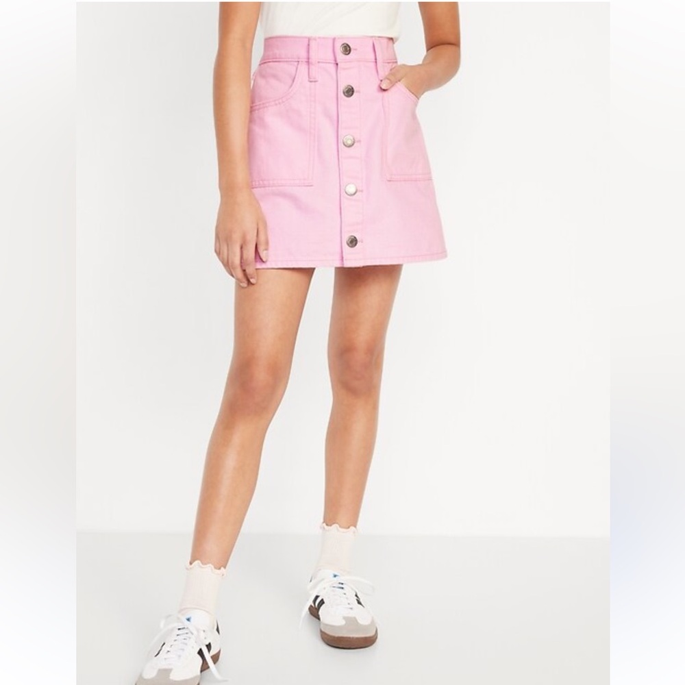 NWT- Old Navy Light Pink Mini Skirt with Buttons, size XL-(14-16)